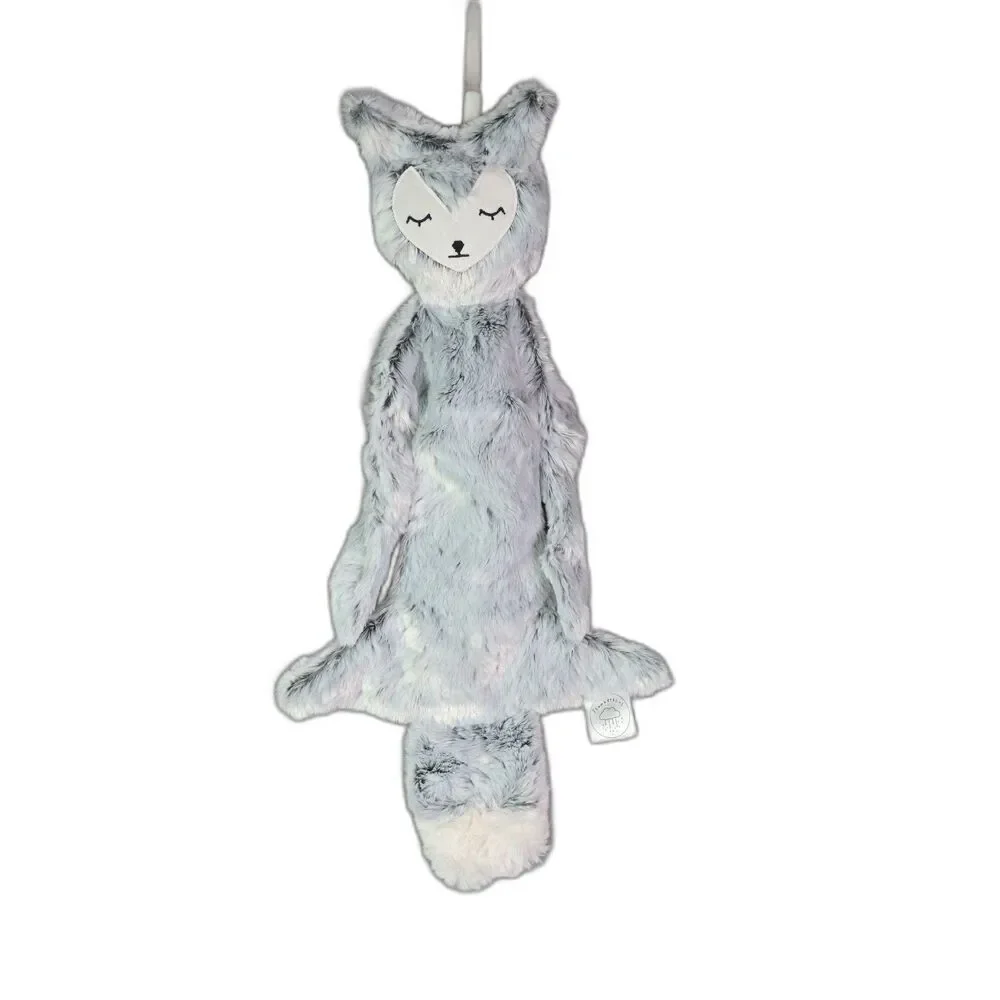 Slumberkins Fox Plush Lovey Gray White 19.5in Stuffed Animal Comfort Toy